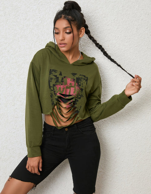 Load image into Gallery viewer, Cutout Long Sleeve Hoodie
