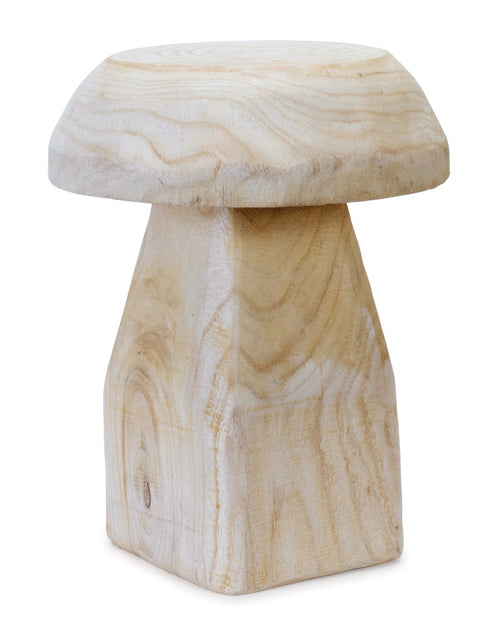 Load image into Gallery viewer, Wood Mushroom Stool 15.5"H
