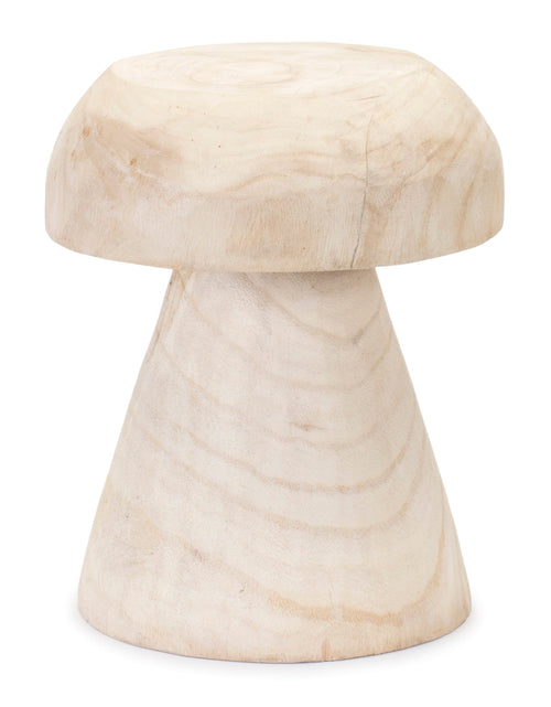 Load image into Gallery viewer, Wood Mushroom Stool 12.5"H
