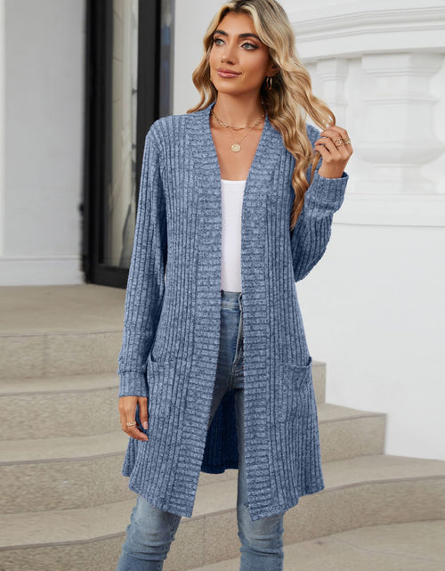 Load image into Gallery viewer, Open Front Long Sleeve Cardigan
