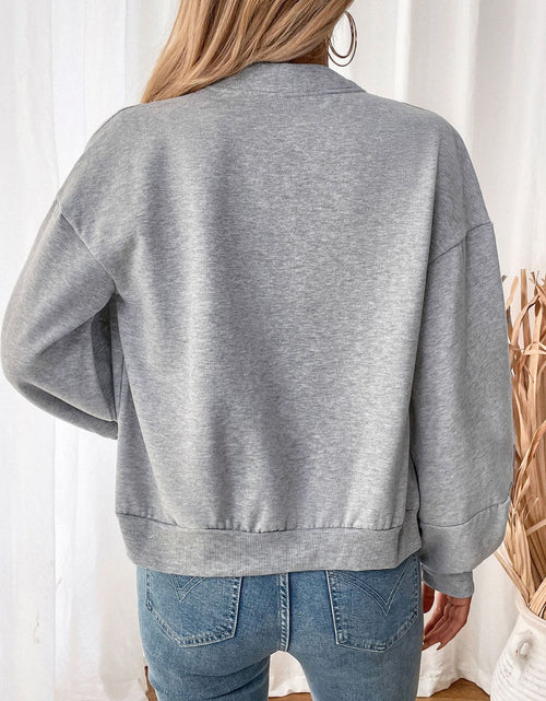 Load image into Gallery viewer, Perfee Zip Up Long Sleeve Sweatshirt
