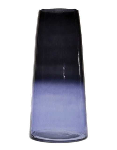 Load image into Gallery viewer, Blue Soda Lime Glass Vase 12.5"H
