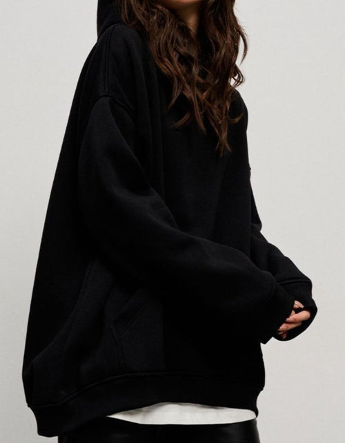 Load image into Gallery viewer, Pocketed Dropped Shoulder Long Sleeve Hoodie
