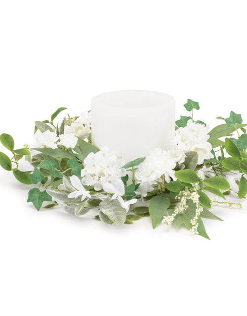 Load image into Gallery viewer, Mixed Floral and Foliage Candle Ring 17.5"D
