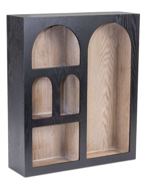 Load image into Gallery viewer, Arched Wood Wall Shelf 22"H
