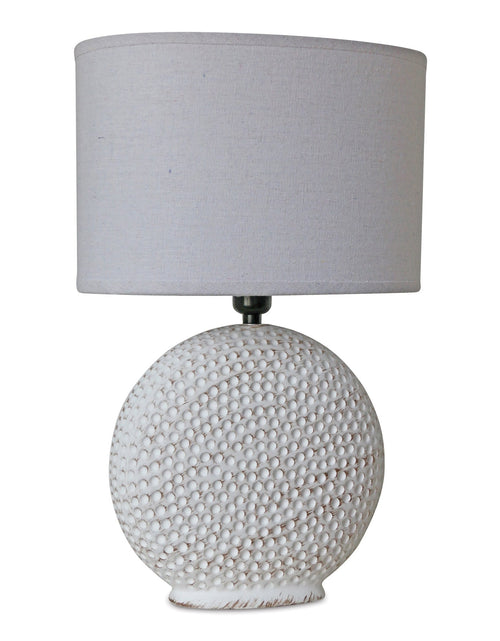 Load image into Gallery viewer, Notched Ceramic Table Lamp 26"H

