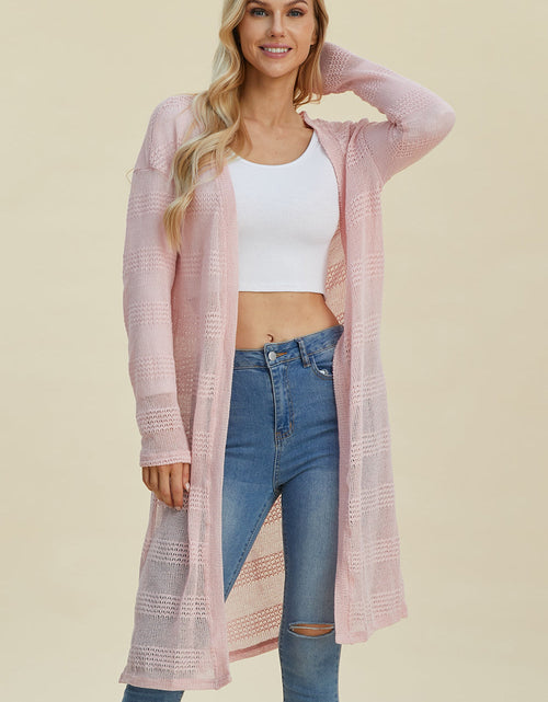 Load image into Gallery viewer, Double Take Full Size Open Front Longline Cardigan
