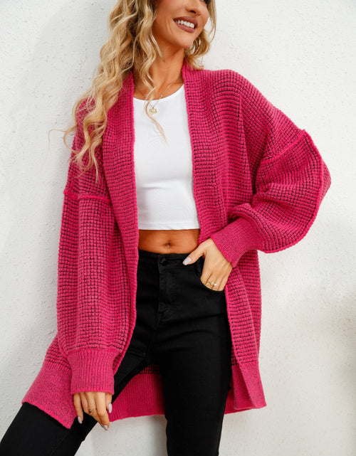 Load image into Gallery viewer, Open Front Dropped Shoulder Cardigan
