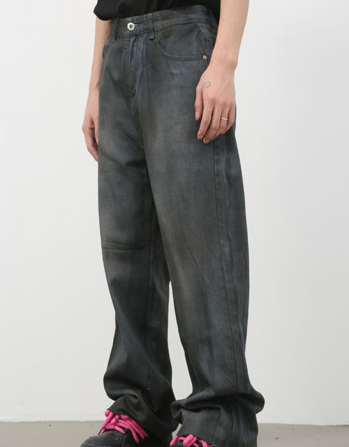 Load image into Gallery viewer, Men's Frayed Hem Jeans with Pockets
