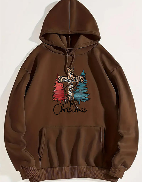 Load image into Gallery viewer, MERRY CHRISTMAS Graphic Drawstring Hoodie
