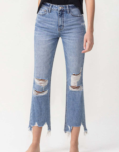 Load image into Gallery viewer, Lovervet High Rise Distressed Straight Jeans
