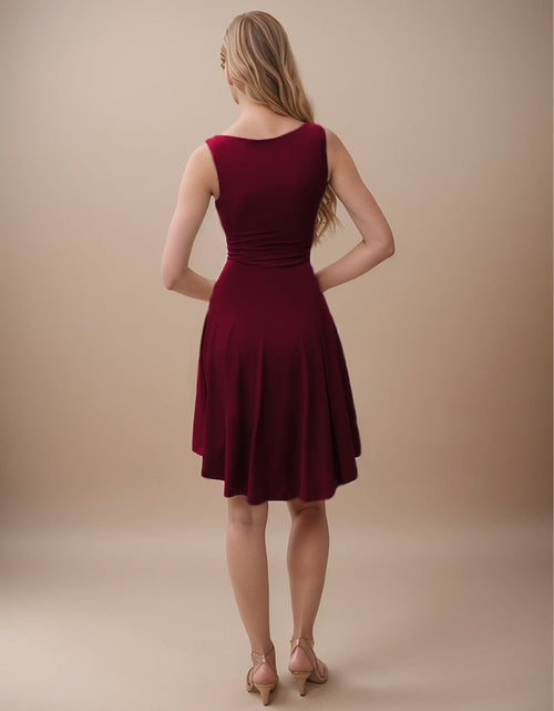 Load image into Gallery viewer, High-Low Round Neck Sleeveless Mini Dress
