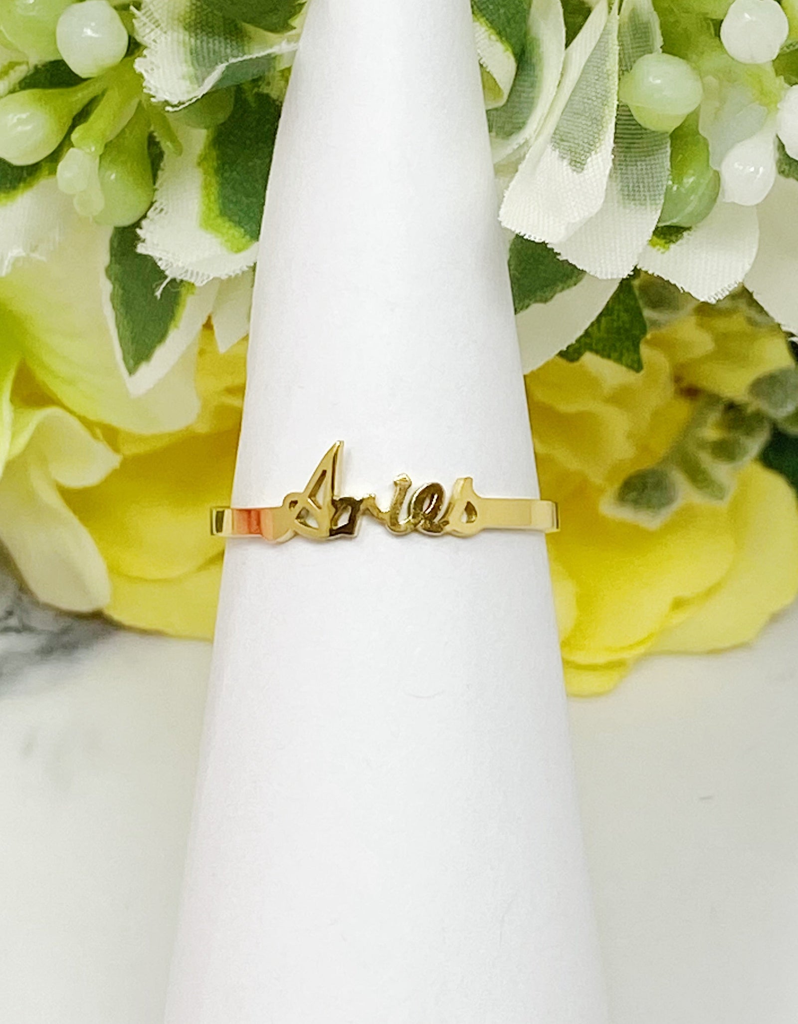 Scripted Zodiac Ring by Ellisonyoung.com