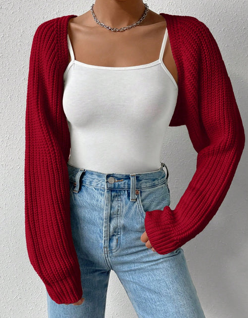 Load image into Gallery viewer, Honey Open Front Long Sleeve Cropped Cardigan
