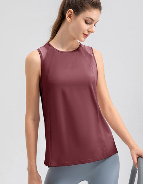 Load image into Gallery viewer, Round Neck Wide strap Active Tank
