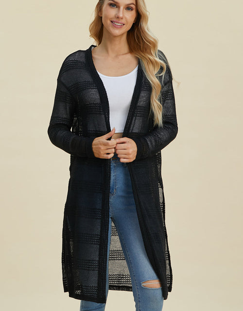 Load image into Gallery viewer, Double Take Full Size Open Front Longline Cardigan

