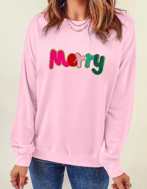Load image into Gallery viewer, MERRY Round Neck Long Sleeve Sweatshirt
