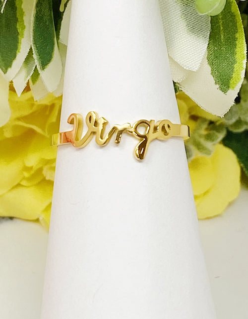 Load image into Gallery viewer, Scripted Zodiac Ring by Ellisonyoung.com
