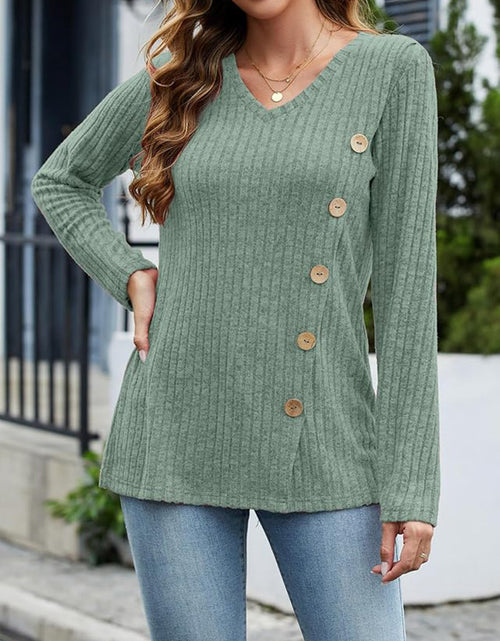Load image into Gallery viewer, V-Neck Long Sleeve T-Shirt
