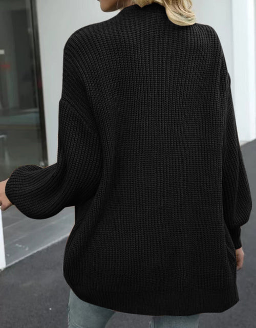 Load image into Gallery viewer, Drop Shoulder Balloon Sleeve Cardigan
