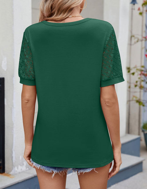Load image into Gallery viewer, Lace Short Sleeve T-Shirt
