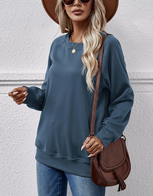 Load image into Gallery viewer, Round Neck Long Sleeve Sweatshirt
