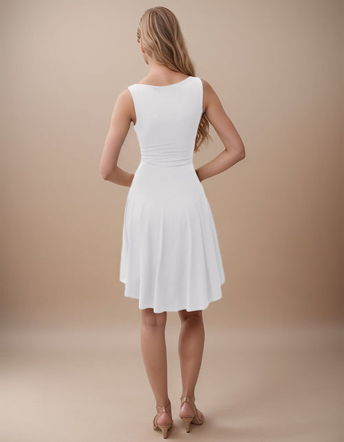 Load image into Gallery viewer, High-Low Round Neck Sleeveless Mini Dress

