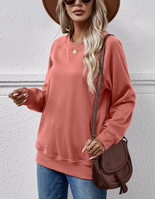 Load image into Gallery viewer, Round Neck Long Sleeve Sweatshirt
