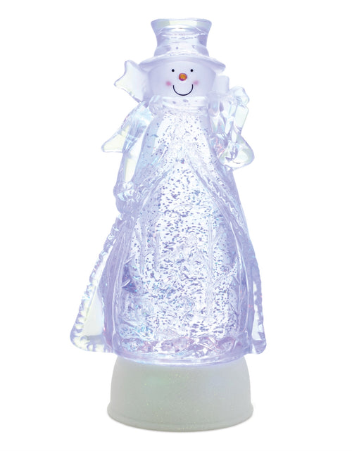 Load image into Gallery viewer, LED Snowman Snow Globe 10"H
