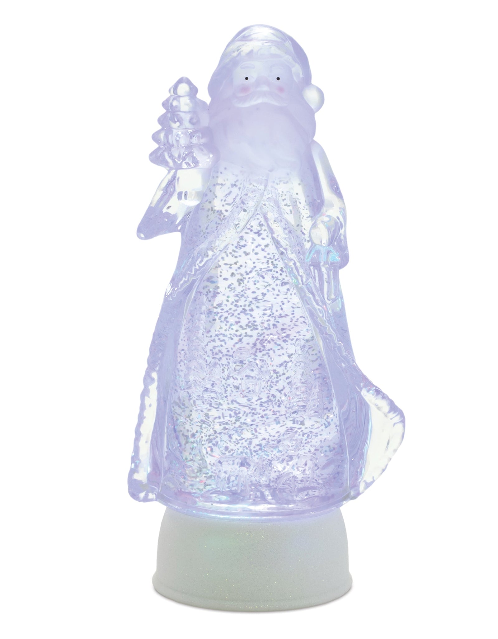 LED Santa Snow Globe 10"H