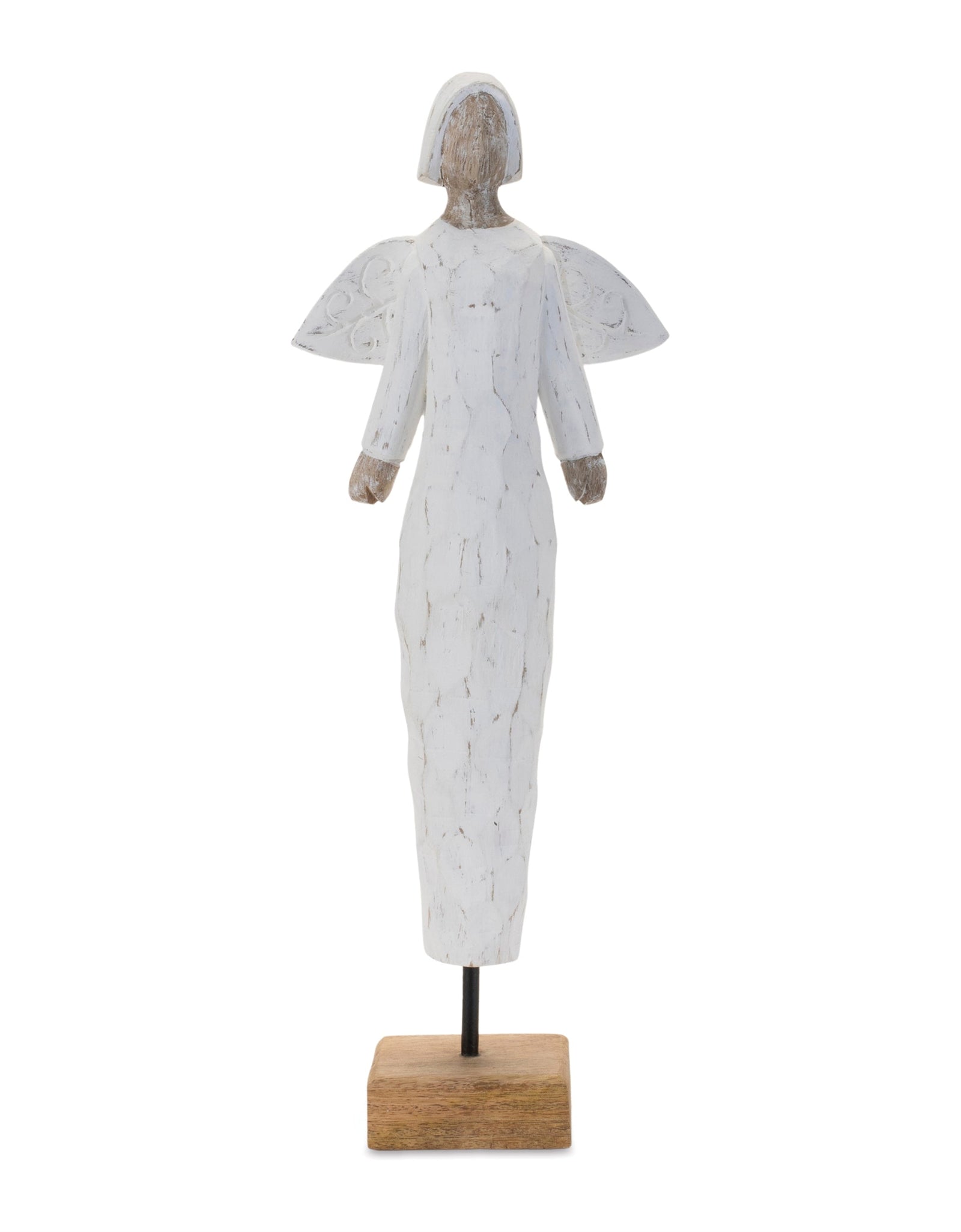 Mango Wood Angel Sculpture 18.5"H