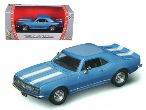 Load image into Gallery viewer, 1967 Chevrolet Camaro Z-28 Blue 1/43 Diecast Model Car by Road Signature
