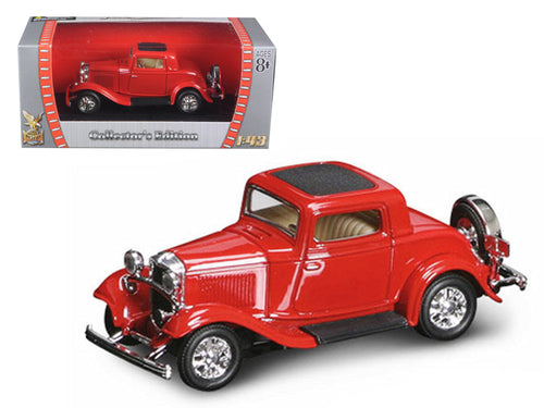 Load image into Gallery viewer, 1932 Ford 3-Window Coupe Red 1/43 Diecast Model Car by Road Signature
