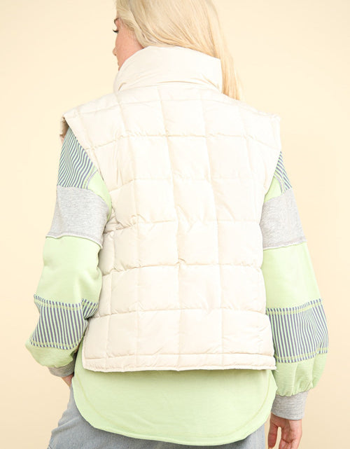 Load image into Gallery viewer, VERY J Zip Up Puffer Padded Warm Vest
