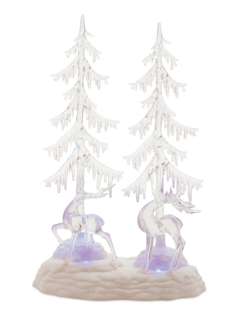 Load image into Gallery viewer, Multicolored LED Deer and Trees 15"H
