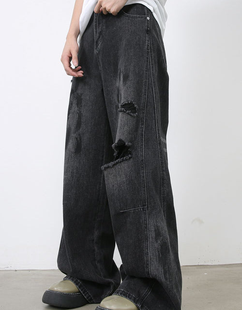 Load image into Gallery viewer, Men's Distressed Baggy Jeans
