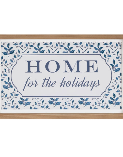 Load image into Gallery viewer, Framed Home for the Holidays Sign 15.5"L
