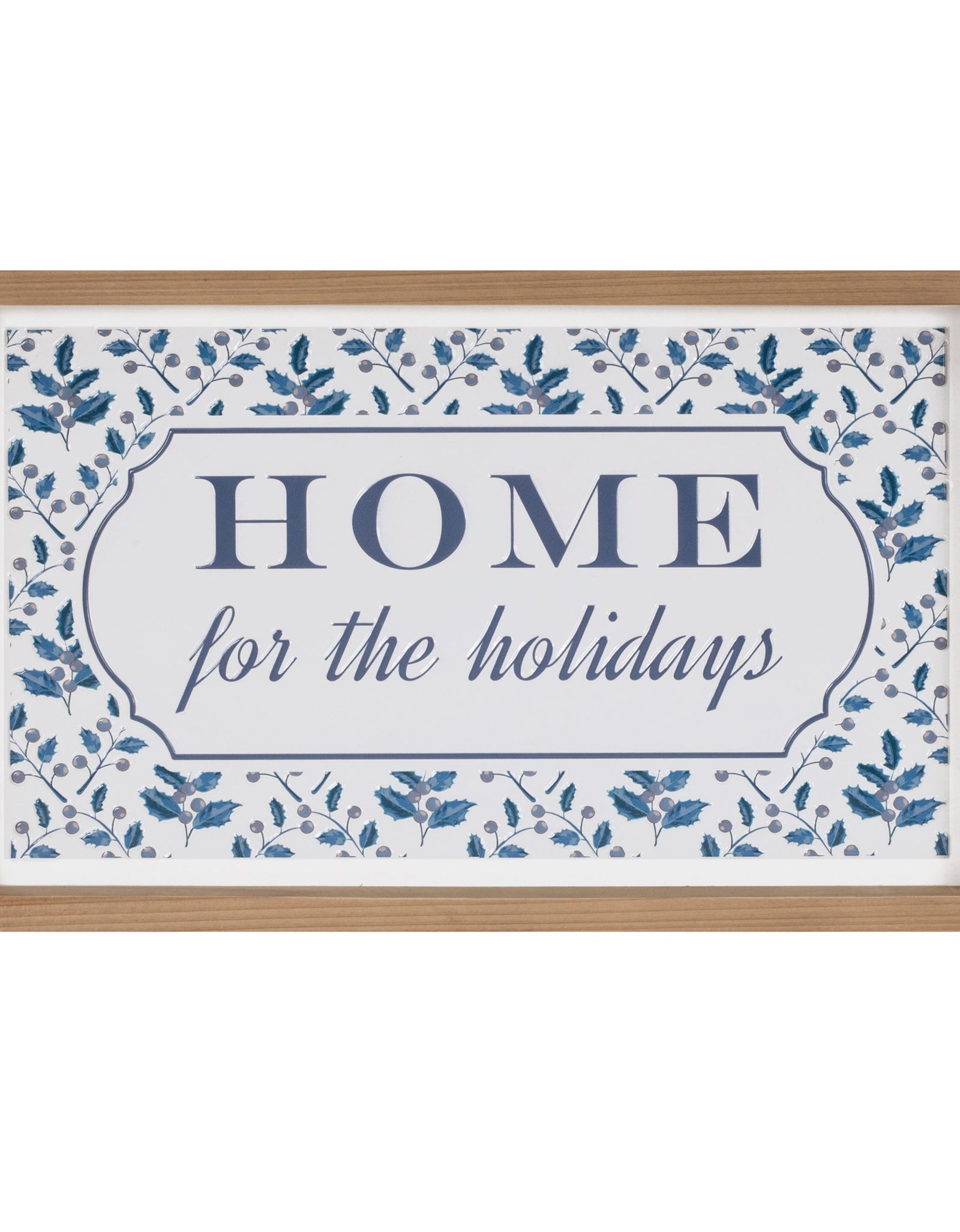 Framed Home for the Holidays Sign 15.5"L