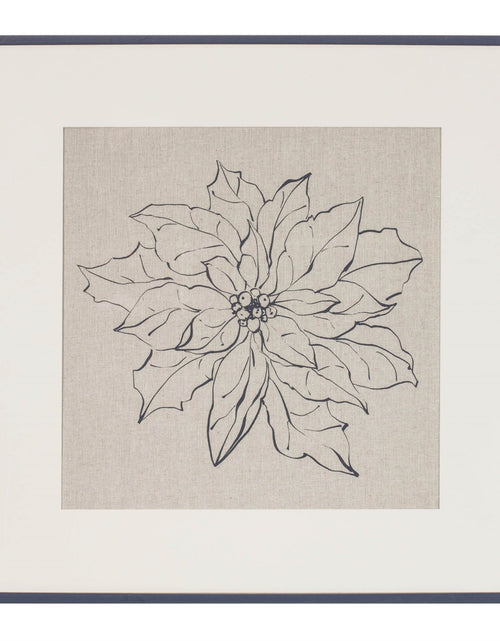 Load image into Gallery viewer, Framed Poinsettia Print Under Glass 20"SQ
