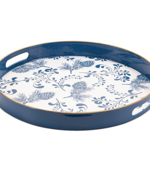 Load image into Gallery viewer, Round Pine Print Tray 13.5"H
