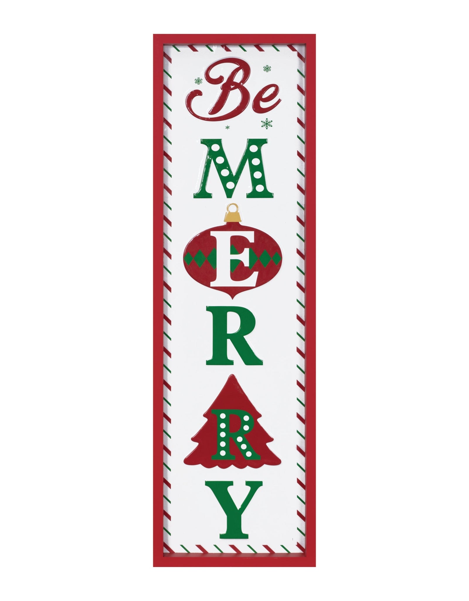 Metal Be Merry Sentiment Sign 30"H