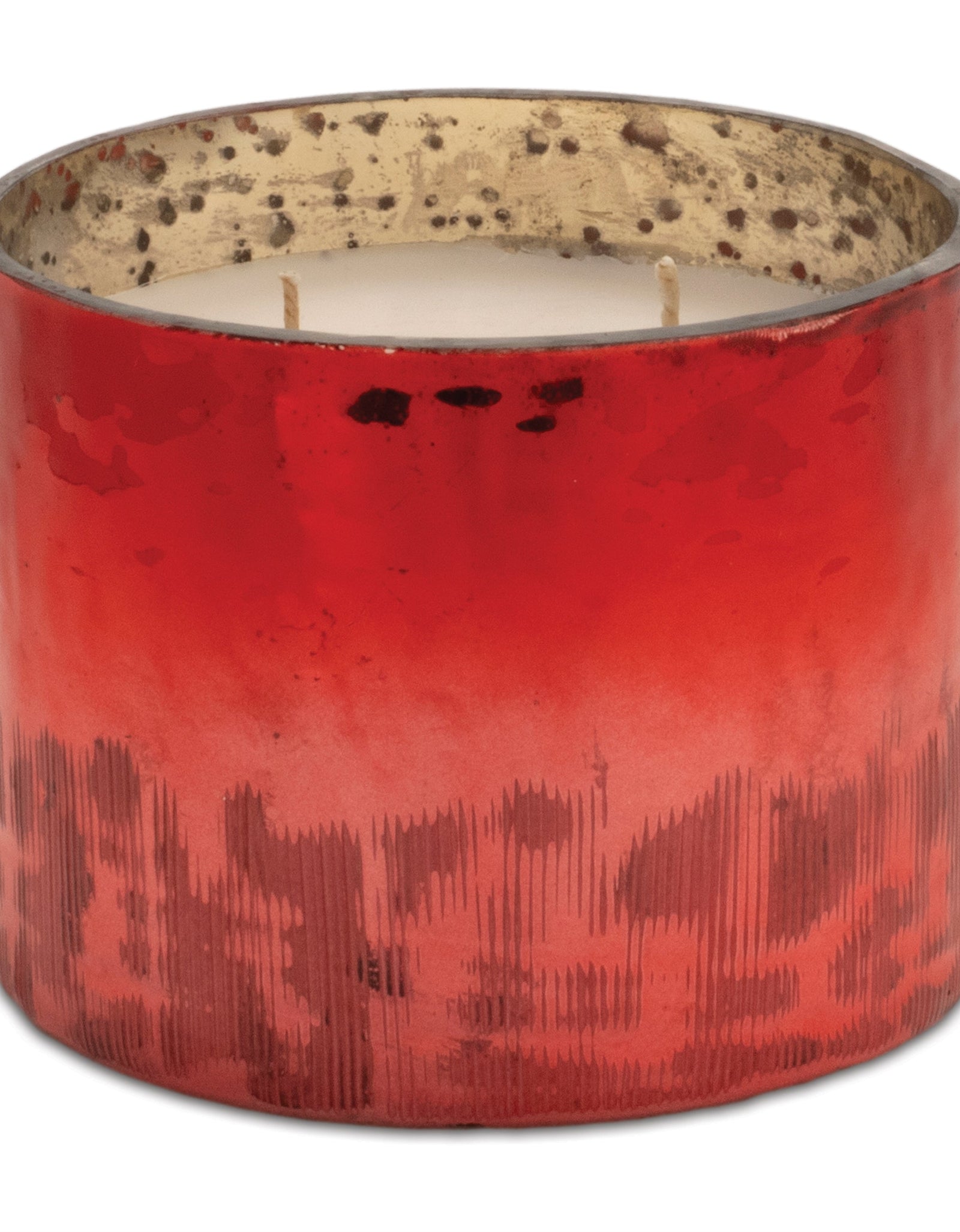 Cranberry Woods Scented Soy Candle with Etched Glass Holder 4"D