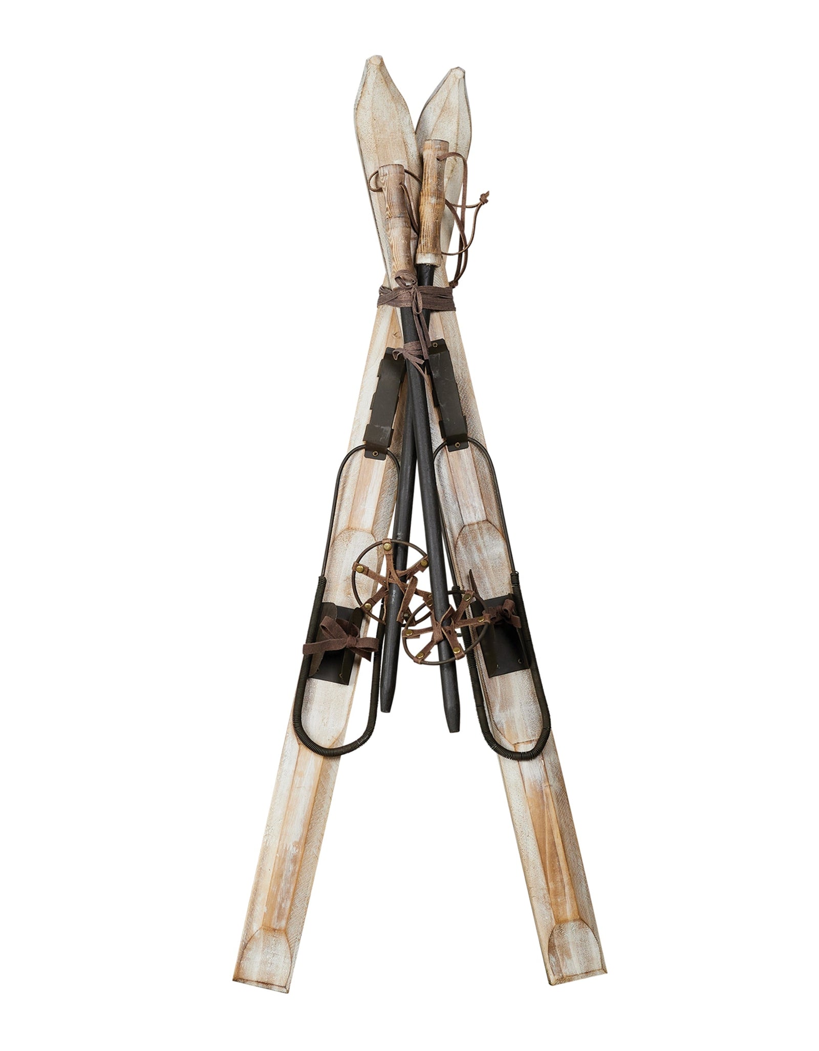Decorative Pair of Skis and Poles 36"H
