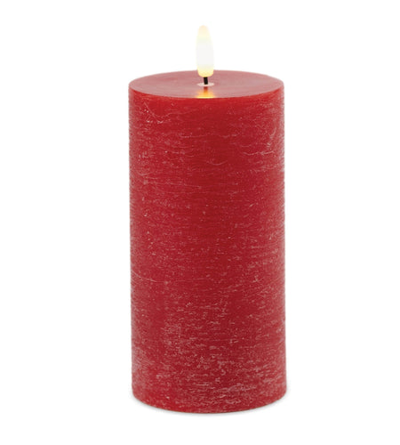 FIA Wick Red Pillar Candle (Set of 2)