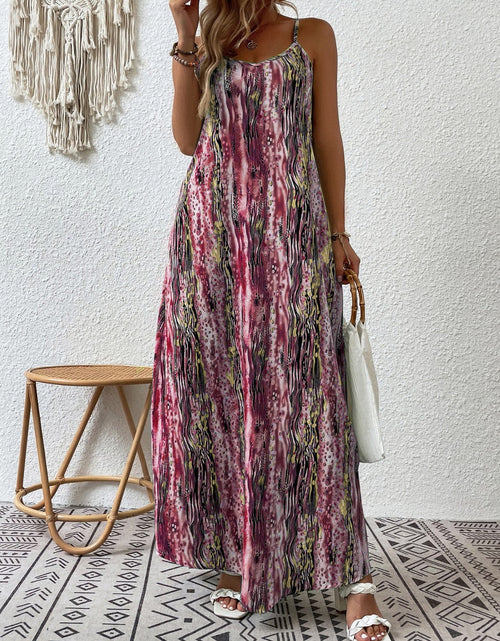 Load image into Gallery viewer, Full Size Printed Scoop Neck Maxi Cami Dress
