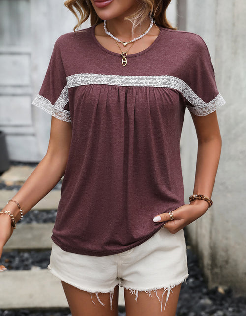Load image into Gallery viewer, Ivy Lane Contrast Round Neck Short Sleeve Tee
