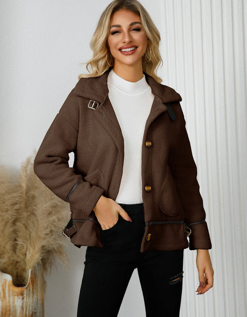 Load image into Gallery viewer, Pocketed Button Down Collared Neck Jacket
