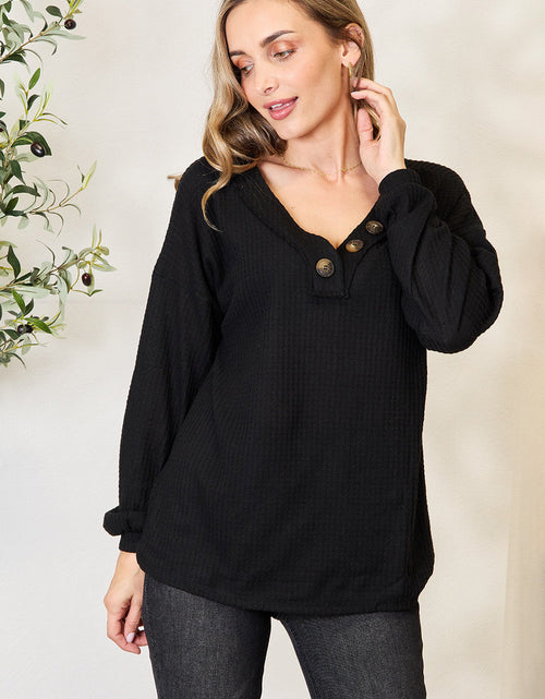 Load image into Gallery viewer, Zenana Buttoned Long Sleeve Blouse
