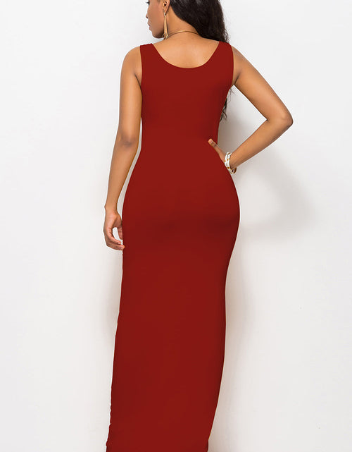 Load image into Gallery viewer, Scoop Neck Wide Strap Maxi Dress
