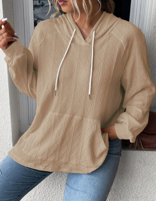 Load image into Gallery viewer, Full Size Drawstring Long Sleeve Hoodie

